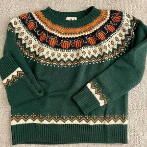 Cozy Pumpkin Sweater (Green) - Kiel James Patrick, size Medium